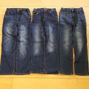 3 Boys Cherokee Straight Jeans Size 10 Dark Wash